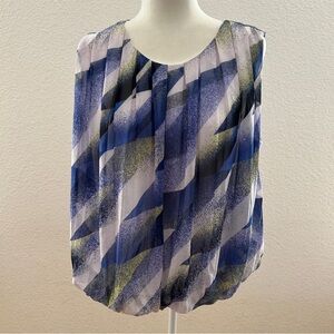 Calvin Klein Sleeveless Patterned Blouse